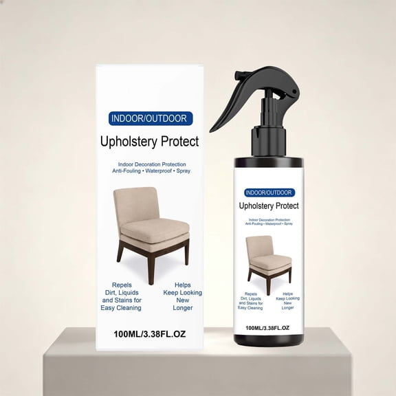 Cmafuca 100ml Upholstery Fabric Protector Spray Water And Stain Repellent Spray Indoor And Outdoor Waterproof Fouling Shield For Sofa Couch Curtains Shoes Soft F
