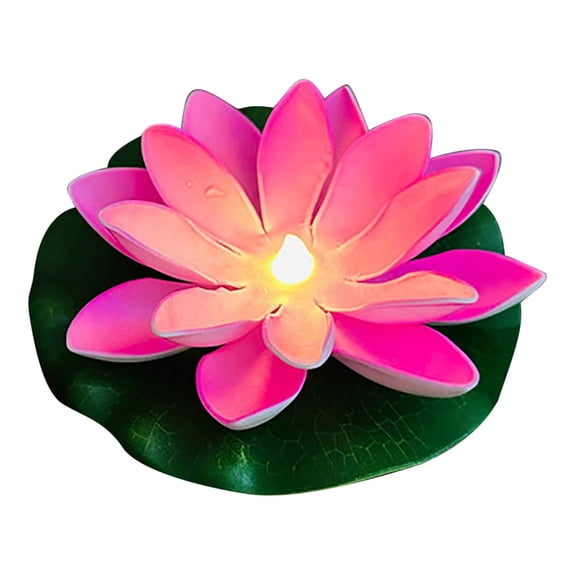Cmafuca 6 PCS Floating Lotus Tea Lights Floating Flowers Water Lily LED Candles for Pool, Bath, Wedding, Party Decor - Water Activated Lotus Flower Pool Lights