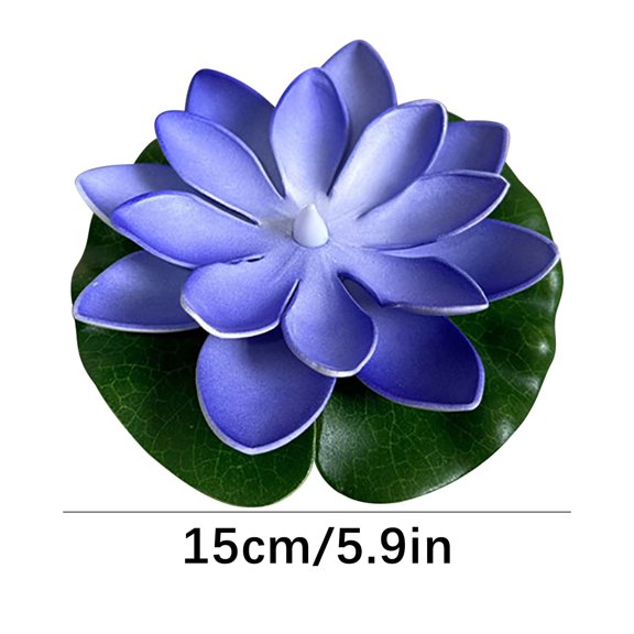 Cmafuca 6 PCS Floating Lotus Tea Lights Floating Flowers Water Lily LED Candles for Pool, Bath, Wedding, Party Decor - Water Activated Lotus Flower Pool Lights