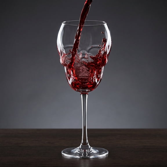 Cmafuca Clear Stemmed Skeleton Goblet Halloween Decorative Drinkware For Home Bar Party Gift For Wine Cocktail Lovers