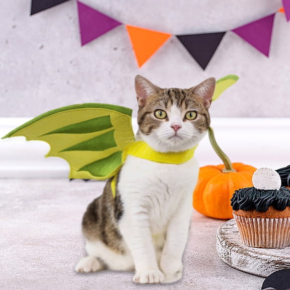 Cmafuca Dog Wings Dragon Wings for Dogs Pumpkin Bells, Halloween Costumes for Small Medium Large Dogs Pet, Dog Cat Costume Wings, Halloween Dog Dinosaur Wings Christmas Birthday Party