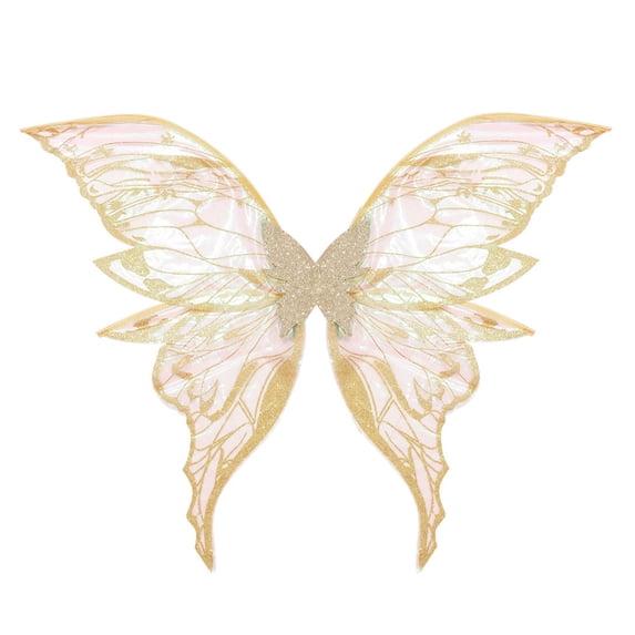 Cmafuca Fairy Wings for Women Butterfly Cosplay Wings Adult Costume Wings with Elastic Shoulder Straps Organza Material Sparkly Gradient Effect 35×28in Foldable Photography Props