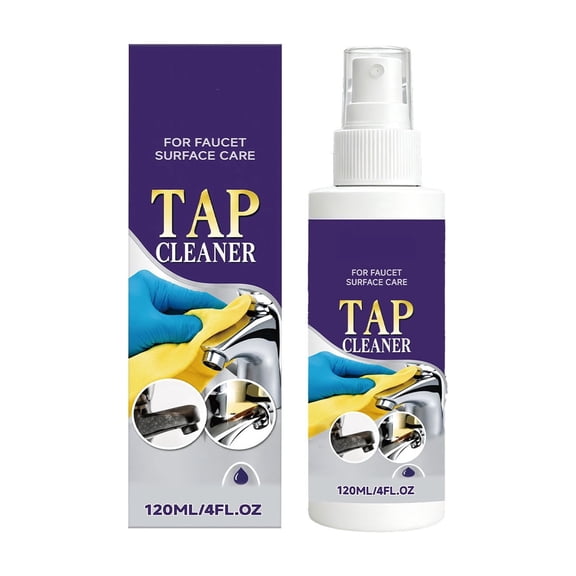 Cmafuca Faucet Tile Cleaner Spray Limescale Water Stain Remover Spray Multipurpose Bathroom Tap Shower Glass Ceramic Cleaning Spray 120ml