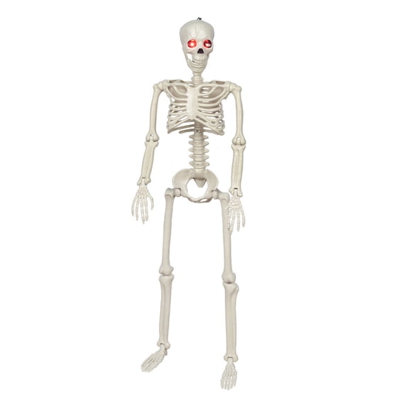 Cmafuca Halloween Light-up Skeleton Figure 90cm Adjustables Joints Suitable For Venue Setup Decoration