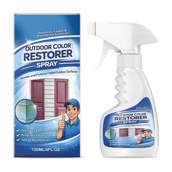 Cmafuca Outdoor Restorer Restores Faded Weathered Outdoor Surfaces Patio Furniture Shutters Siding Grills Protects Future Wear Color Restorer Spray 120ML