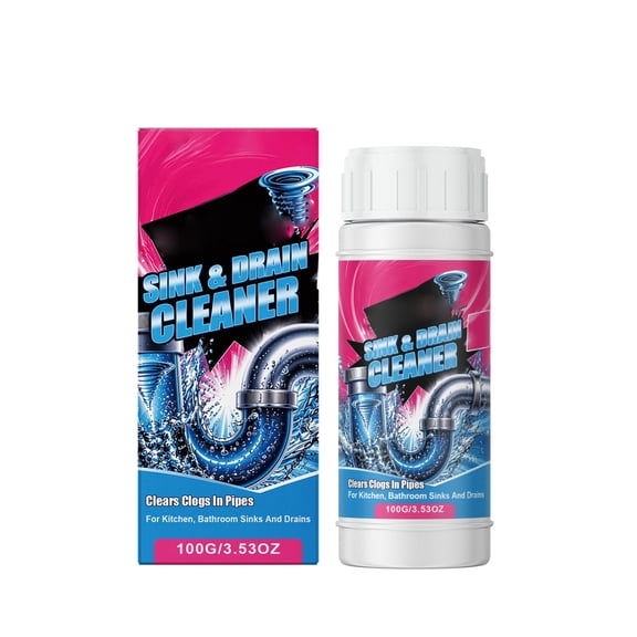 Cmafuca Powerful Clog Remover Powder. Multi-Purpose Sink Pipe Cleaner For Bathroom Kitchen Tub Drains.Fast Acting Drainage Blockage Dissolver To Improve Water