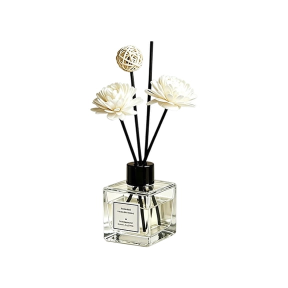 Cmafuca Rattan Flower Mosquito Repellent Reeds Diffuser Set Aroma Oil Diffuser With Natural Rattan Sticks Flameless Home Fragrances Decor For Bedroom Living Room Office