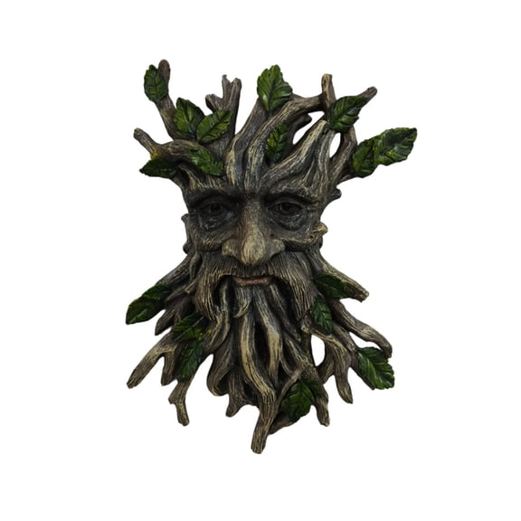 Cmafuca Real Tree Face Hugger Statue, Resin Elves Sculpture with Foliage Features, Large Outdoor Tree Hugger for Yard Art, Halloween Trees Decorations Outdoor Wall Mounted Statue