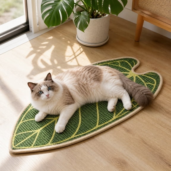 Cmafuca Scratching Pads - Leaf Shape Trimming Board Wall Mounted Scratcher Pad For Furniture Protection Textured Layer With Mounting