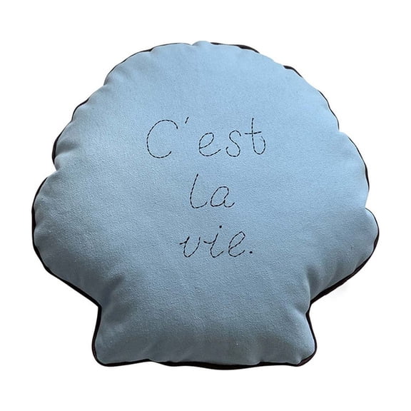 Cmafuca Shells Shaped Throw Pillow Embroidered Decorative Cushion For Living Room Bedroom Sofa Car Seat Back Support Soft Lumbar Pillow Home Decor Gift