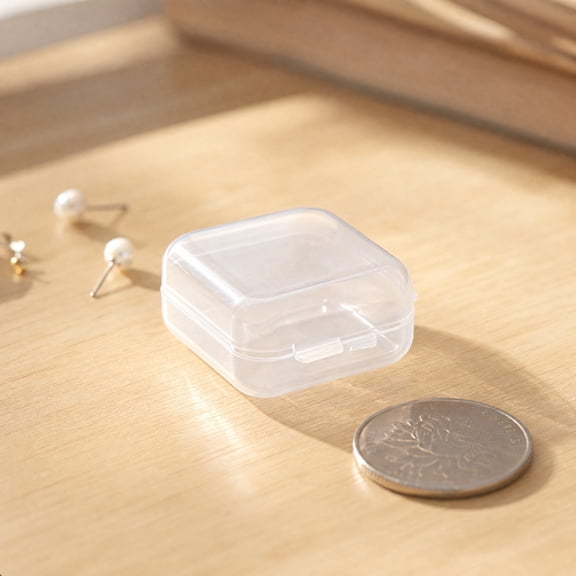 Cmafuca Small Clear Plastic Box Mini Jewelry Box With Lid Storage Box For Earbuds Earrings And Studs Storage Box For Miscellaneous Items And Small Part