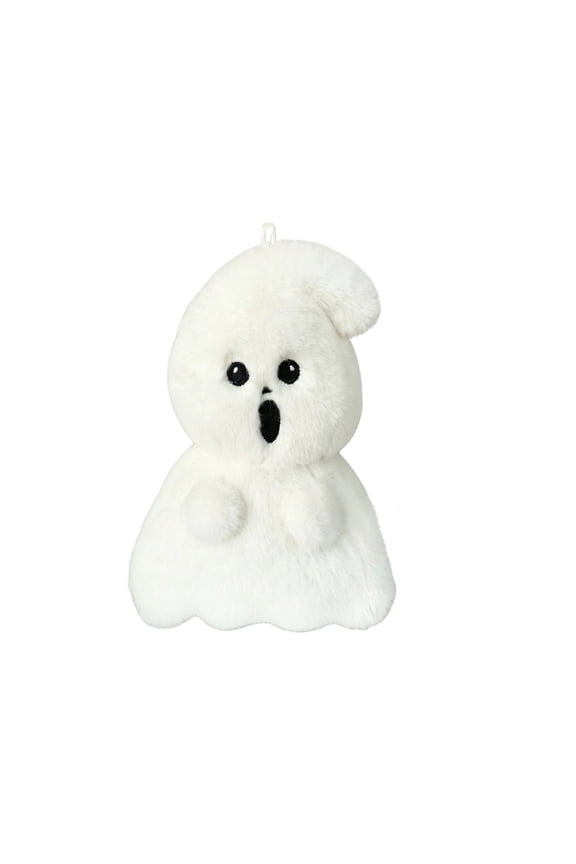 White Ghost Keychain Cute Ghost Bag Pendant Soft Stuffed Doll Key Ring Halloween Accessory Toy For Backpack Purse Key Decor