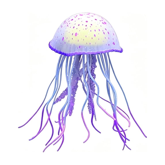 CmafucaAquarium Artificial Jellyfish, Artificial Glowing Jellyfish Decoration Aquarium Artificial Fish Decorations Fish Moving Ornament