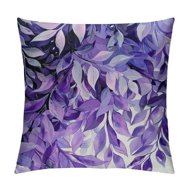 Cmefzd Lavender Square Cushion with Zipper Farmhouse Country Botanical