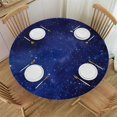 Cmefzd Tablecloth Round Galaxy Table Cloth Stars Table Cover for Dining