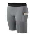thumbnail image 1 of Cmfcv Men’s Compression Shorts with Phone Pocket Quick Dry Athletic Workout Running Underwear Summer Slim Fit Basic Shorts, 1 of 5