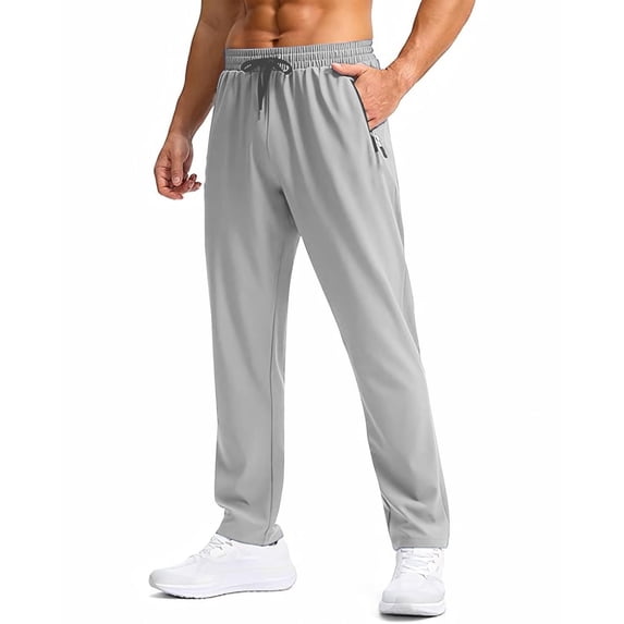 Cmfcv Plus Size Quick Dry Pants for Men Lightweight Breathable Loose Fit Trousers Elastic Waist Drawstring Athletic Pants