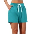 thumbnail image 1 of Cmfcv Summer Shorts for Women Sports Running Shorts High Waist Plus Size 3 Inch Inseam Shorts with Pockets, 1 of 7