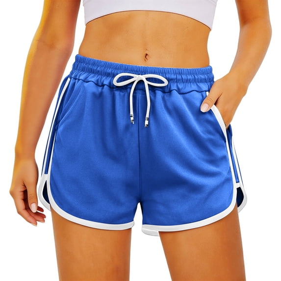 Cmfcv Womens Shorts 2026 Summer High Waist Athletic Short Pants Quick Dry Drawstring Running Plus Size Shorts with Pockets