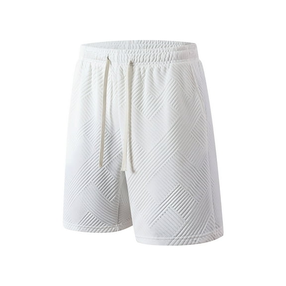 Cmfcve Athletic Shorts for Men Summer Elastic Waist Drawstring Gym Shorts Stripe Mens Shorts 5 Inch with Pockets