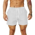 thumbnail image 1 of Cmfcve Athletic Shorts for Men Summer Elastic Waist Striped Gym Shorts Outdoor Drawstring Beach with Pockets, 1 of 7