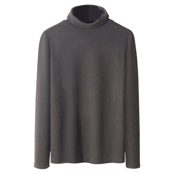 Cmfcve Big & Tall Soft Thermal Knit Tops for Men Mock Turtleneck Long Sleeve Shirts Fall Winter Casual Pullover Layering Tops