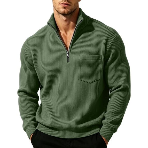 Cmfcve Big & Tall Sweatshirts for Men Long Sleeve Corduroy Shirts Quarter Zip Lightweight Trendy Pullover Tops