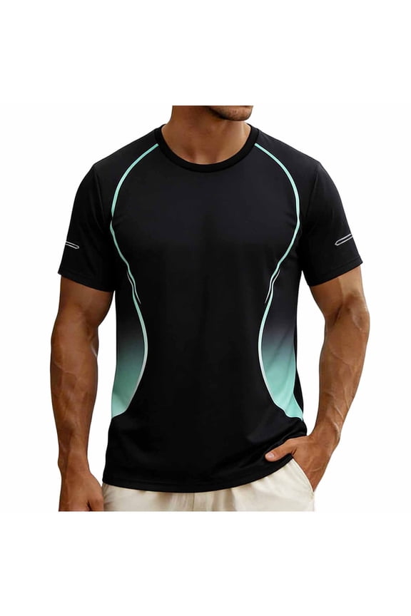 Big & Tall Swim Shirts for Men Sun Protection Quick Dry T-Shirt Beach Vacation Athletic Summer Short Sleeve Tops