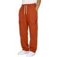 thumbnail image 1 of Cmfcve Big and Tall Joggers for Men Drawstring Wide Leg Cargo Sweatpants Loose Fit Casual Workout Running Pants, 1 of 8