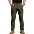 thumbnail image 1 of Cmfcve Cargo Pants for Men Zipper Pocket Straight Leg Work Trousers Lightweight Quick Dry Hiking Pants, 1 of 5