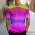 thumbnail image 1 of Cmfcve Casual Men's Tees Gradient Color Printed Sports Tops Short Sleeve Pullover Outdoor T-shirt, 1 of 5