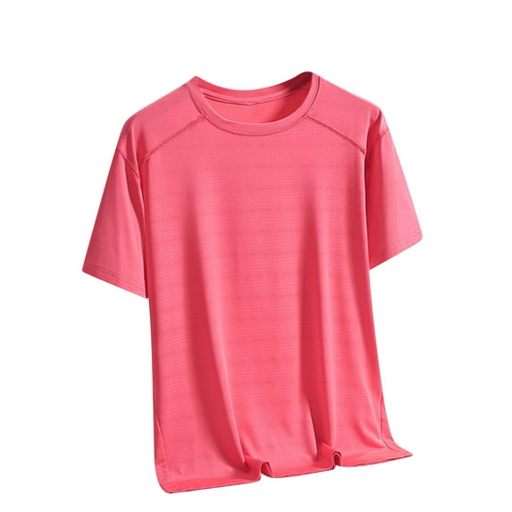 Cmfcve Casual Men's Tees Simple Breathable Sports Tops Short Sleeve Round Neck Summer T-shirt