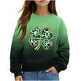 thumbnail image 1 of Cmfcve Children's Hooded Sweatshirts 1-12 Four Leaf Clover Boys & Girls St. Patrick's Day Casual Pullover Round Neck Long Sleeve Jacket Top, 1 of 5