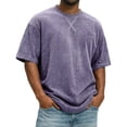 thumbnail image 1 of Cmfcve Corduroy T Shirts for Men Ribbed Crew Neck Summer Tops Casual Short Sleeve Vintage Pullover Tee, 1 of 5