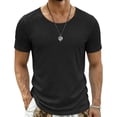 thumbnail image 1 of Cmfcve Crew Neck T Shirt for Men Casual Short Sleeve Tee Soft Comfortable Solid Color Basic Summer Tops, 1 of 7
