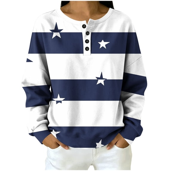 Cmfcve Cut Star Shirt for Women Oversized Printed Long Sleeve Pullover Sweatshirts Fashion Casual Daily Tops