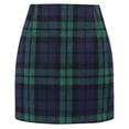 thumbnail image 1 of Cmfcve Fall Winter Plaid Mini Skirt for Women High Waist Bodycon Pencil Skirt Fashion Side Zipper Casual Wool Blend Skirt, 1 of 9
