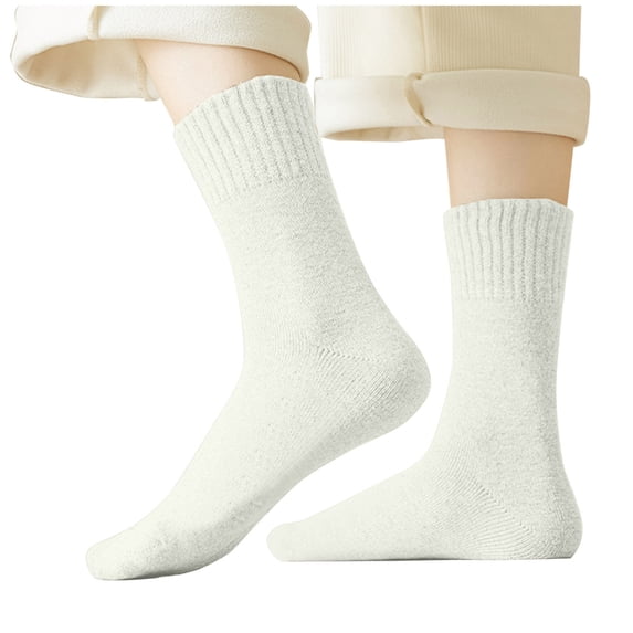 Cmfcve Fleece Crew Socks for Women Winter Thick Warm Socks (1-Pack)
