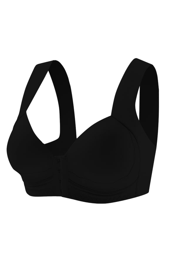 Front Closure Bra for Women Full Freedom Comfort Wireless Bra Posture Back Double Minimizer Bralette