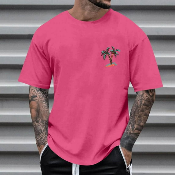 Cmfcve Graphic T-Shirt for Men Short Sleeve Round Neck Sports shirt Versatile Breathable Outdoor Tees