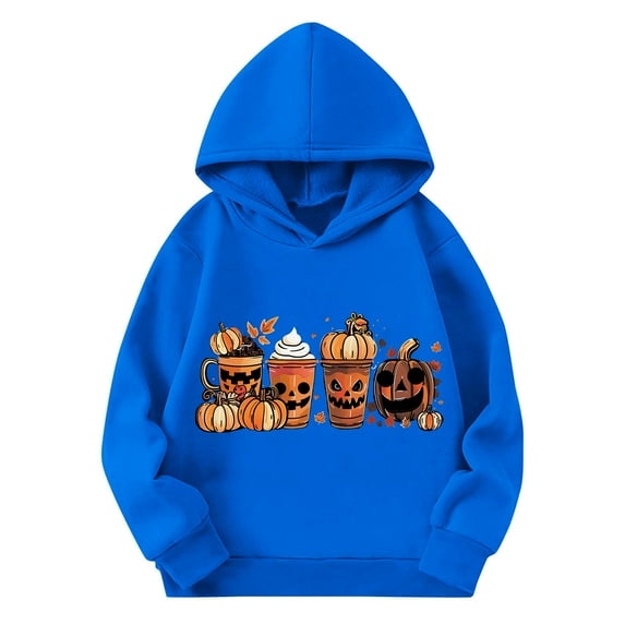 Cmfcve Halloween Graphic Sweatshirt Top for Big Kids Boys & Girls Oversized Athletic Outerwear Pullover Solid Color Long Sleeve Fall Jacket Tops