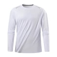 thumbnail image 1 of Cmfcve Ice Silk Athletic Tops for Men Crew Neck Long Sleeve T-Shirts Fashion Casual Layering Tops, 1 of 7