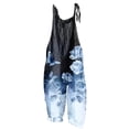 thumbnail image 1 of Cmfcve Jumpsuits for Women Casual Sleeveless Summer Loose Wide Leg Bib Pants Spaghetti Strap Floral Overalls, 1 of 5