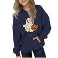 thumbnail image 1 of Cmfcve Kids Halloween Hoodie Graphic Top Boys & Girls Oversized Activewear Hooded Sweatshirt Solid Color Long Sleeve Fall Winter Outerwear Pullover, 1 of 5