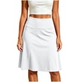 thumbnail image 1 of Cmfcve Knee Length Skirts for Women High Waisted Tennis Golf Skirts Long A Line Athletic Skirt, 1 of 8