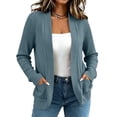 thumbnail image 1 of Cmfcve Knitted Open Front Cardigan for Women Long Sleeve Casual Bolero Lightweight Sweaters Fashion Loose Fit Fall Cover Up Tops, 1 of 7