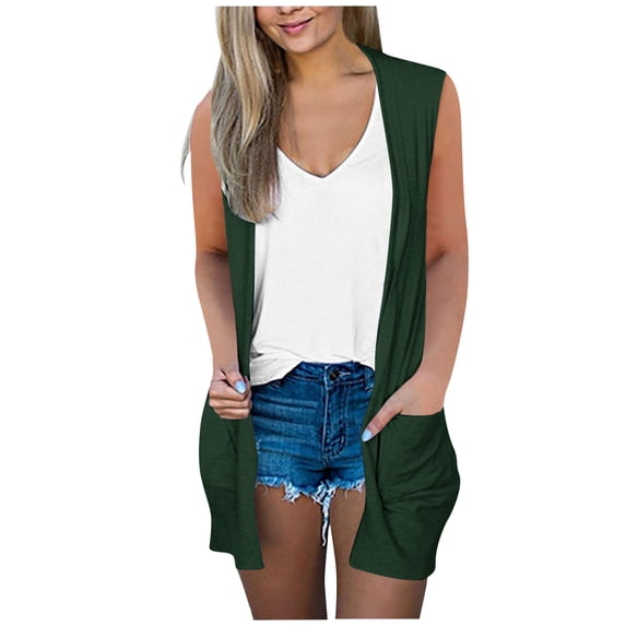 Cmfcve Long Cardigans for Women Lightweight Open Front Cover Ups Flowy Dressy Layering Casual Summer Tops with Pockets
