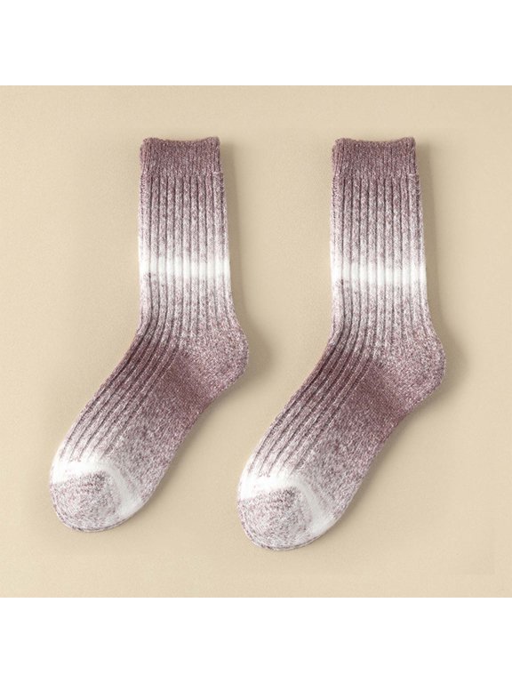 Men & Women Compression Socks Winter Fleece Athletic Casual Socks Thickened Warm Home Sleep Mid-Calf Socks