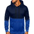 thumbnail image 1 of Cmfcve Men's Athletic Sweatshirts Color Block Printed Streetwear Pullover Hoodies Long Sleeve Round Neck Hooded Work Jacket Top, 1 of 8