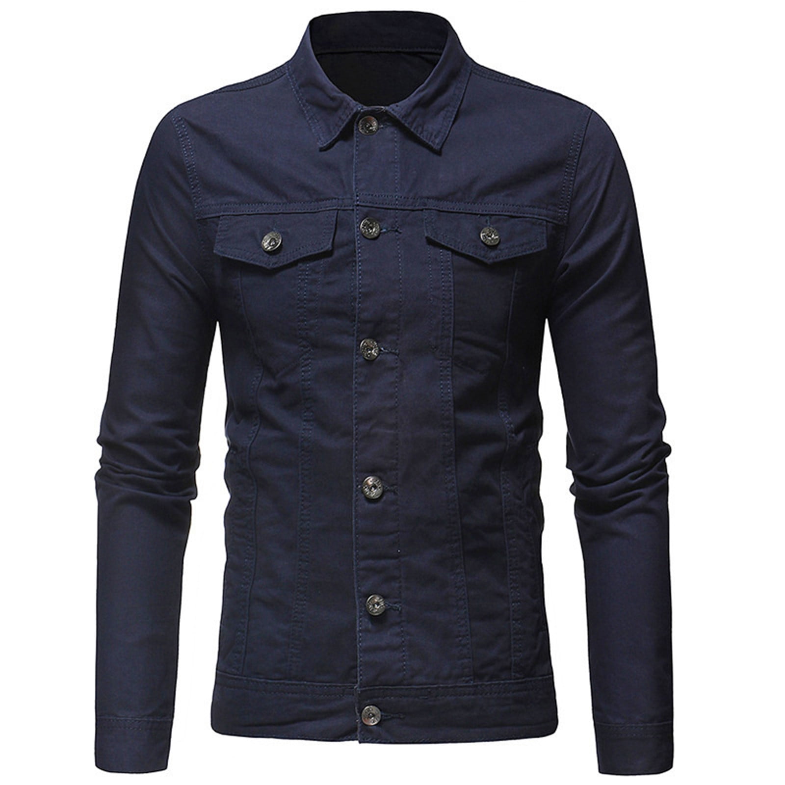 Men's Plus Size Casual Button Up Jacket